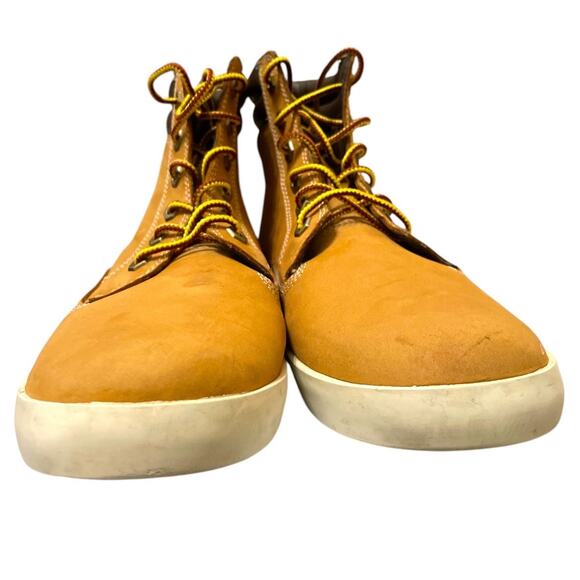 Sz 11 Women's Timberland Dausette Wheat Brown Nubuck High Top Sneaker Shoes, EUC - Picture 5 of 13